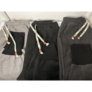 Lot of 3 Mr-Donoo Japanese Harem Jogger Sweat Pants Mens Size XL Black Gray